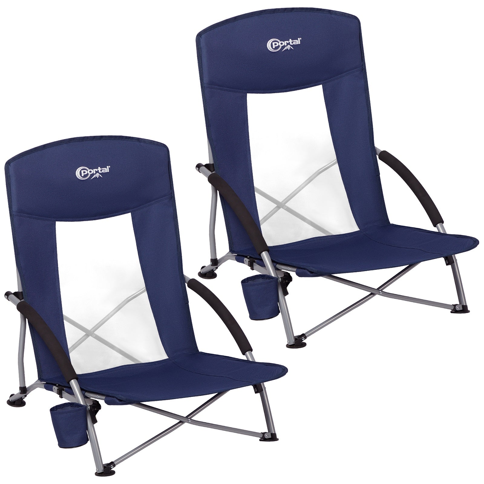 Portal Outdoors High Back Low Beach Chair-2 Pack