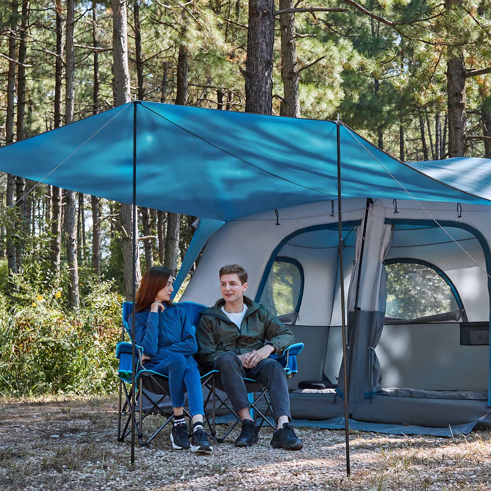 10 Person Family Cabin Tent With Porch