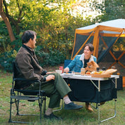 EVER ADVANCED Adjustable Camping Kitchen Table with Storage - Portal Outdoors