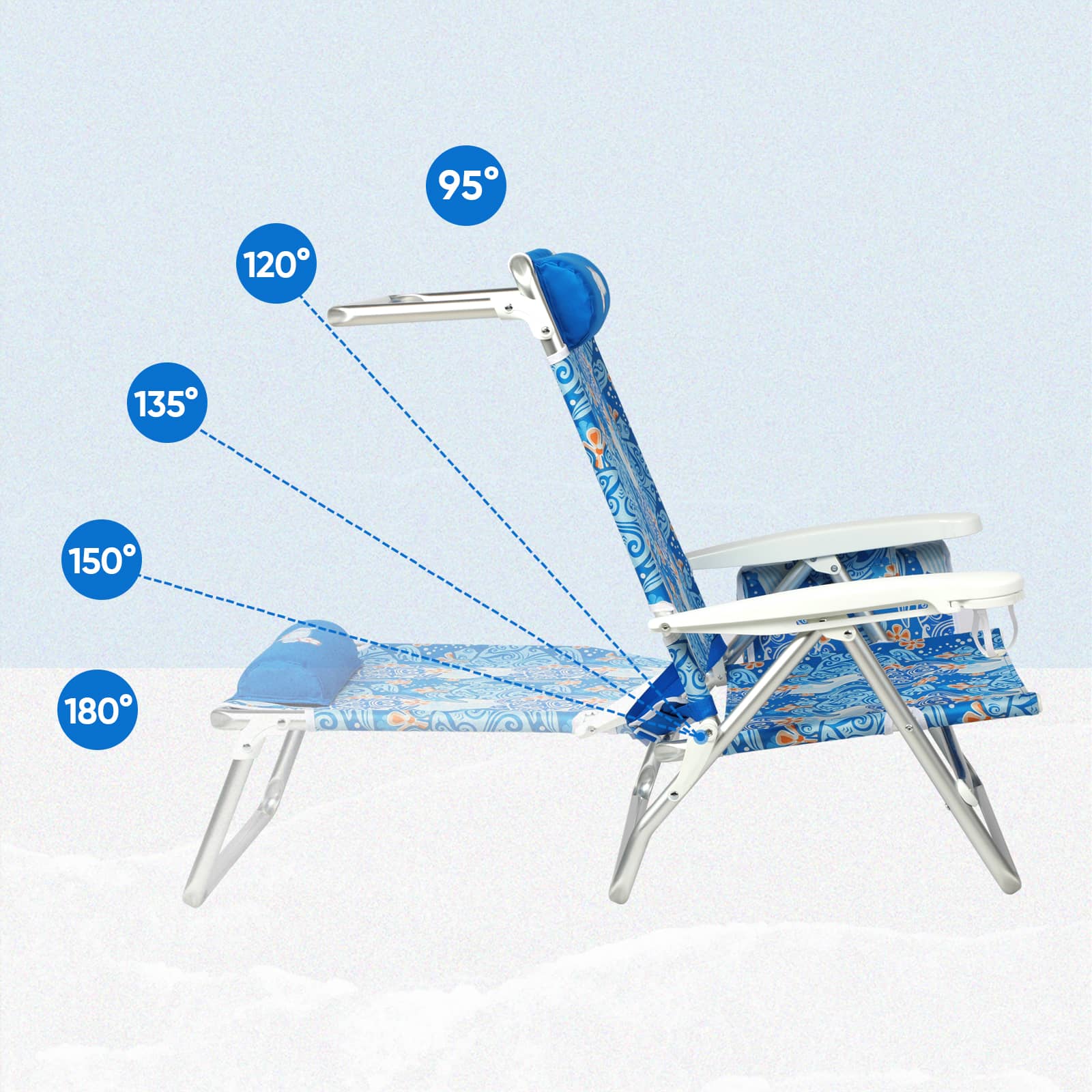 Reclining Beach Chair With Cooler Backpack Straps Portal Outdoors