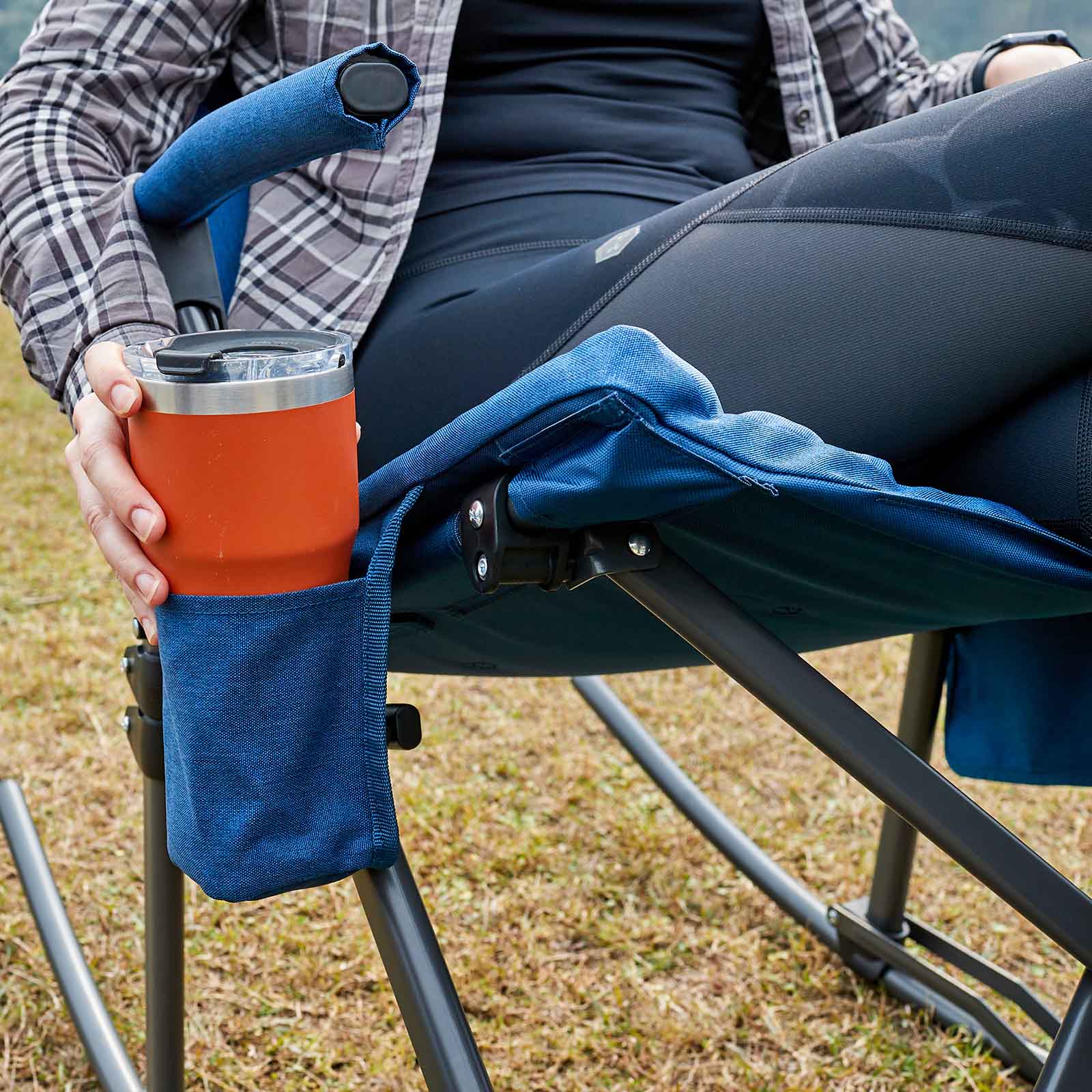 EVER ADVANCED Collapsible Patio Rocking Camping Chair - Portal Outdoors