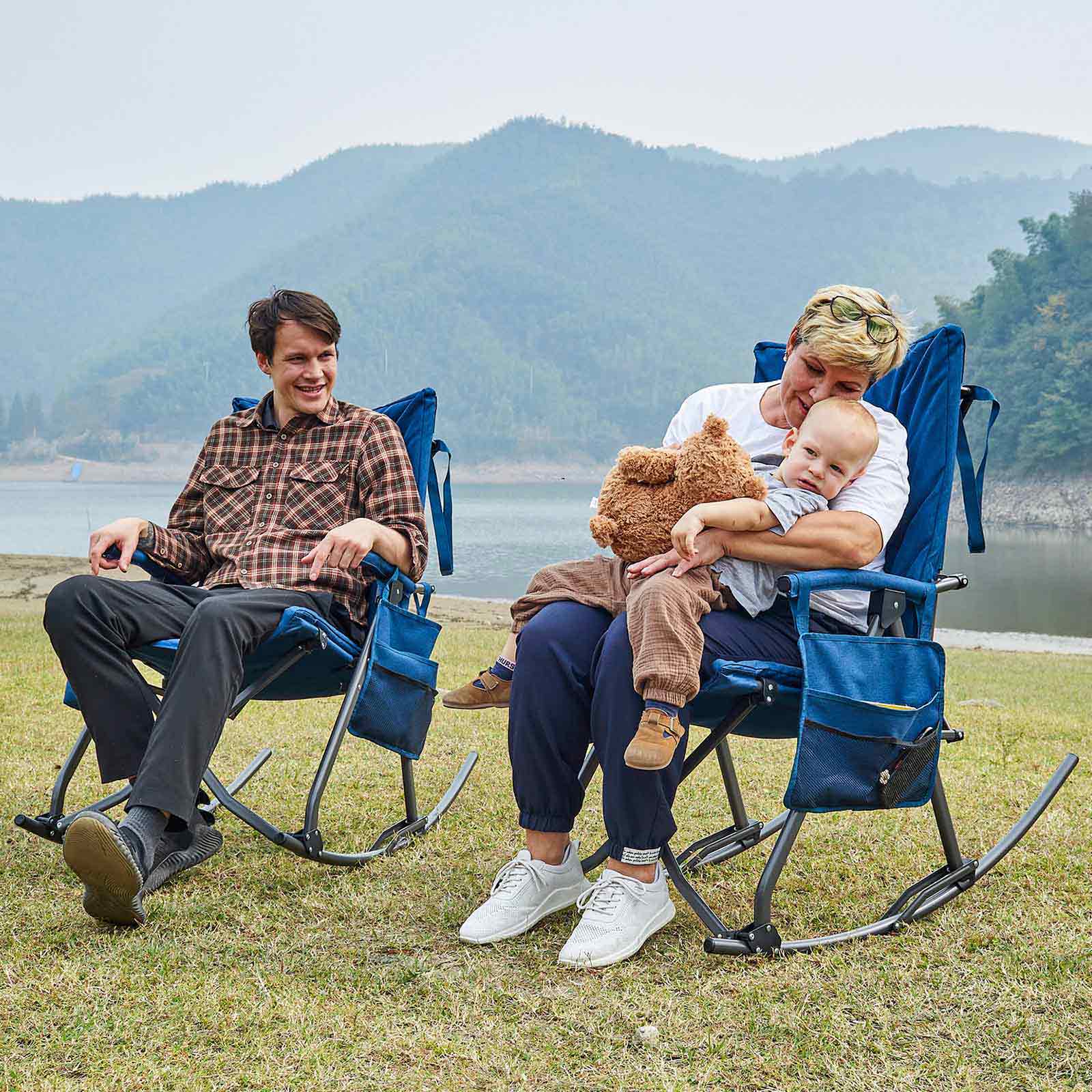 EVER ADVANCED Collapsible Patio Rocking Camping Chair - Portal Outdoors