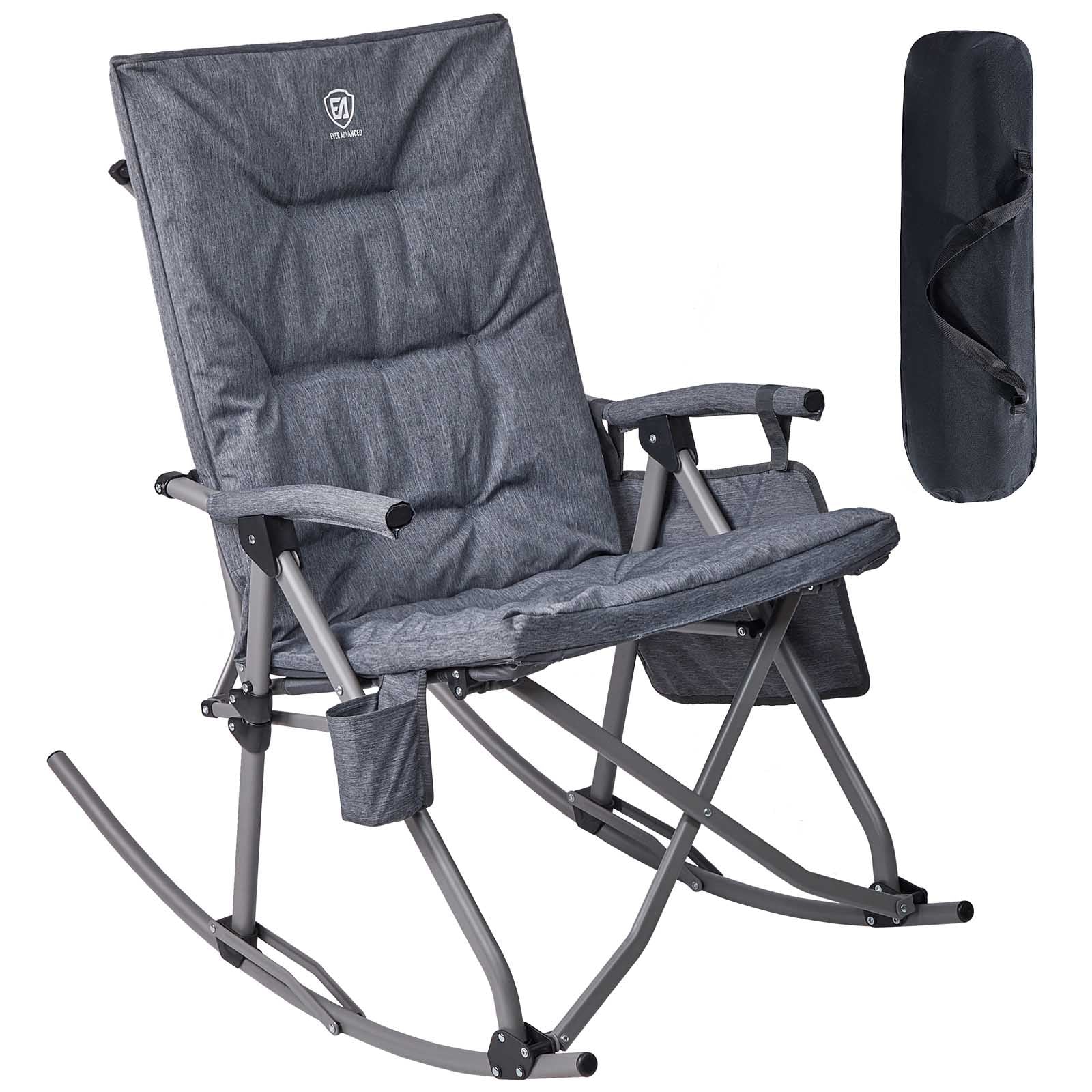 EVER ADVANCED Collapsible Patio Rocking Camping Chair - Portal Outdoors