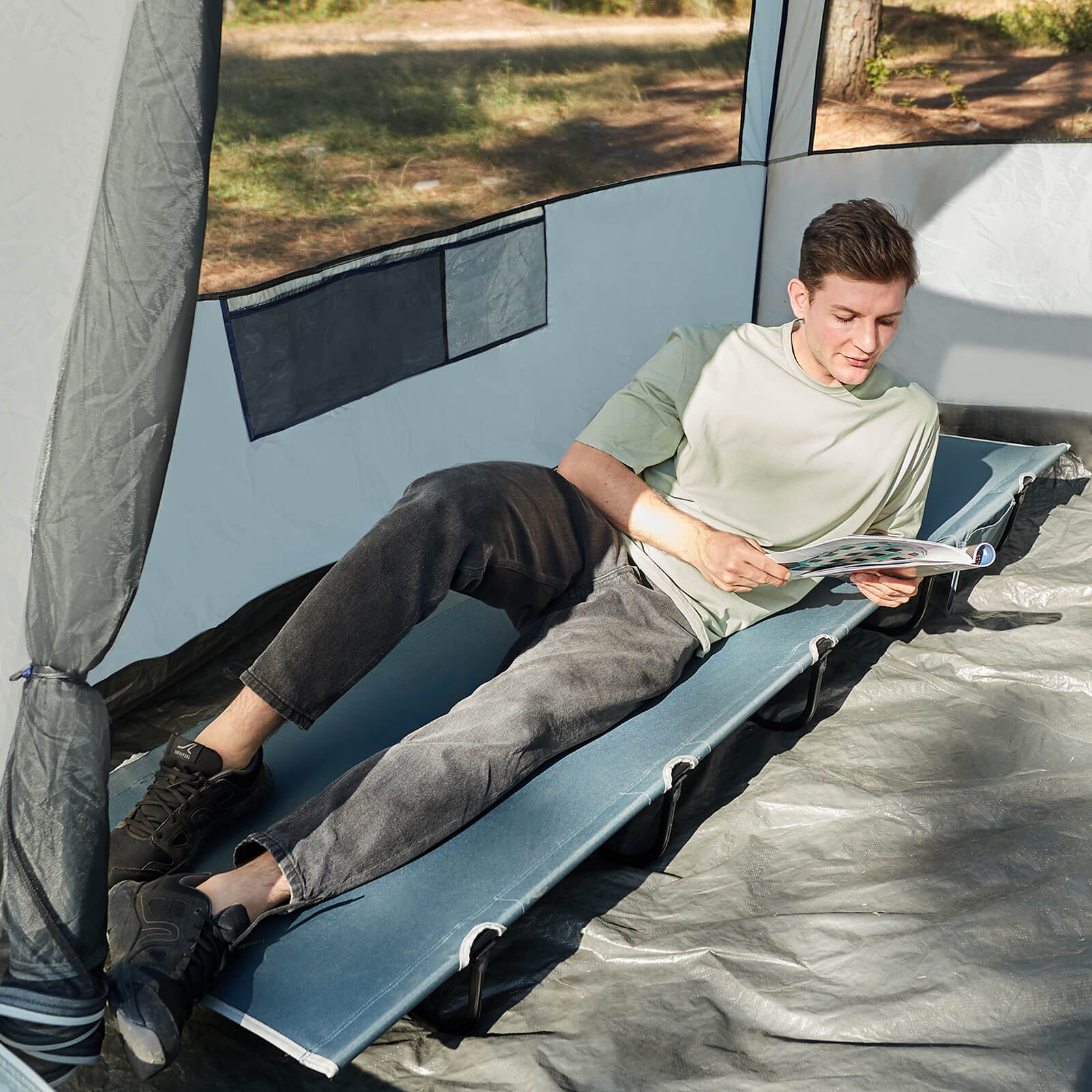 EVER ADVANCED Compact Camping Cot - Portal Outdoors