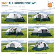 DMH Outdoors 8 Person Large Family Tent with Porch