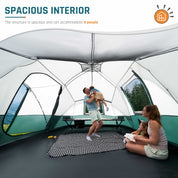 DMH Outdoors 8 Person Large Family Tent with Porch
