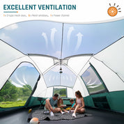 DMH Outdoors 8 Person Large Family Tent with Porch