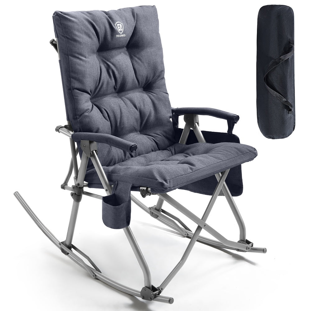 EVER ADVANCED Collapsible Patio Rocking Camping Chair - Portal Outdoors