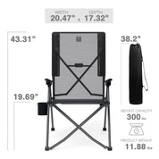 EVER ADVANCED Teslin Reclining Camping Chairs - Portal Outdoors