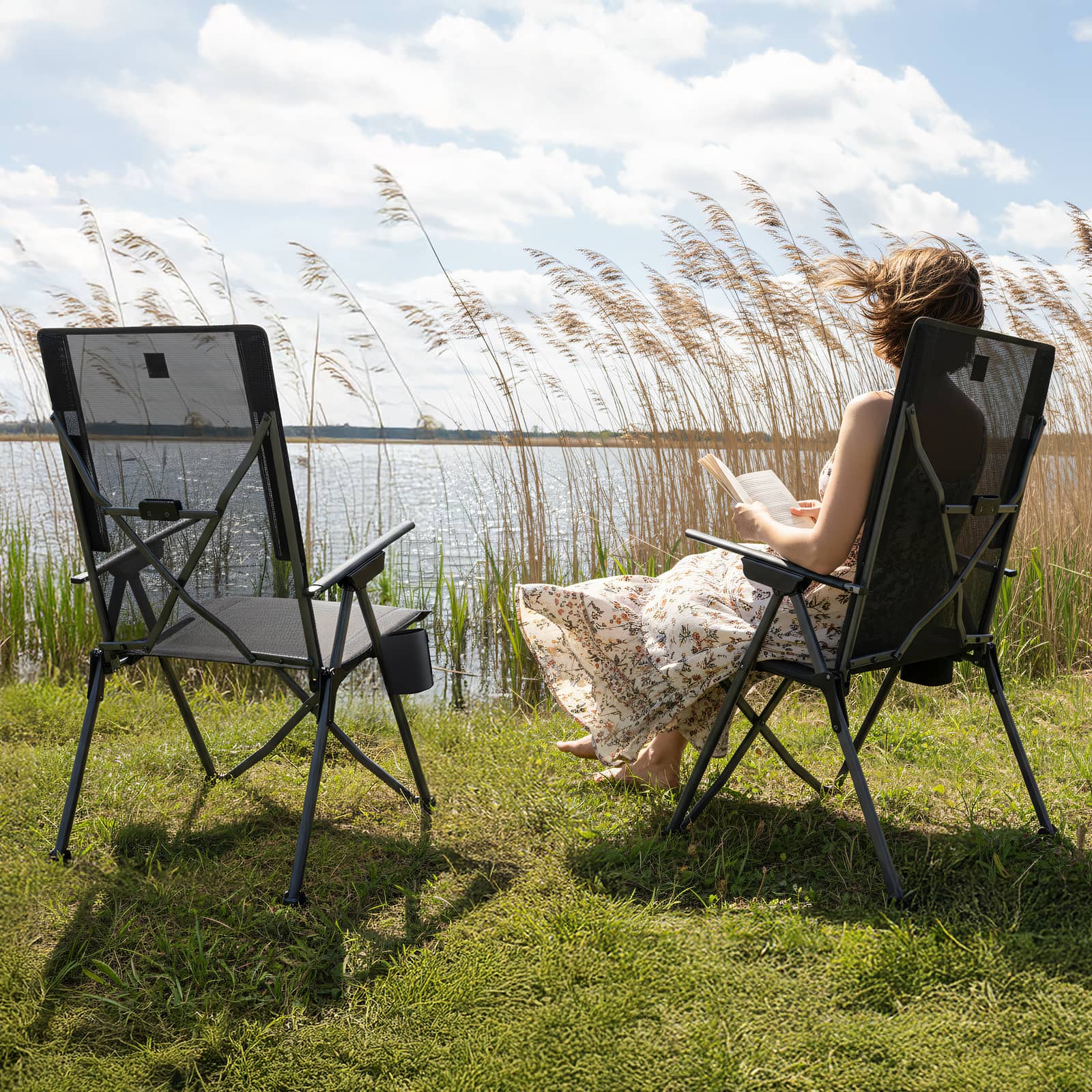 EVER ADVANCED Teslin Reclining Camping Chairs - Portal Outdoors