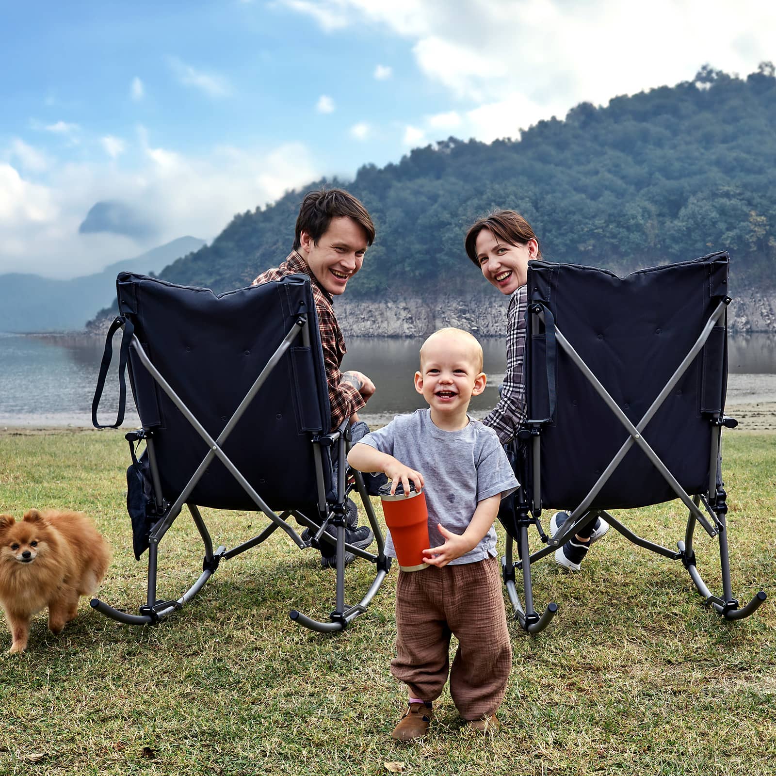 EVER ADVANCED Collapsible Patio Rocking Camping Chair - Portal Outdoors