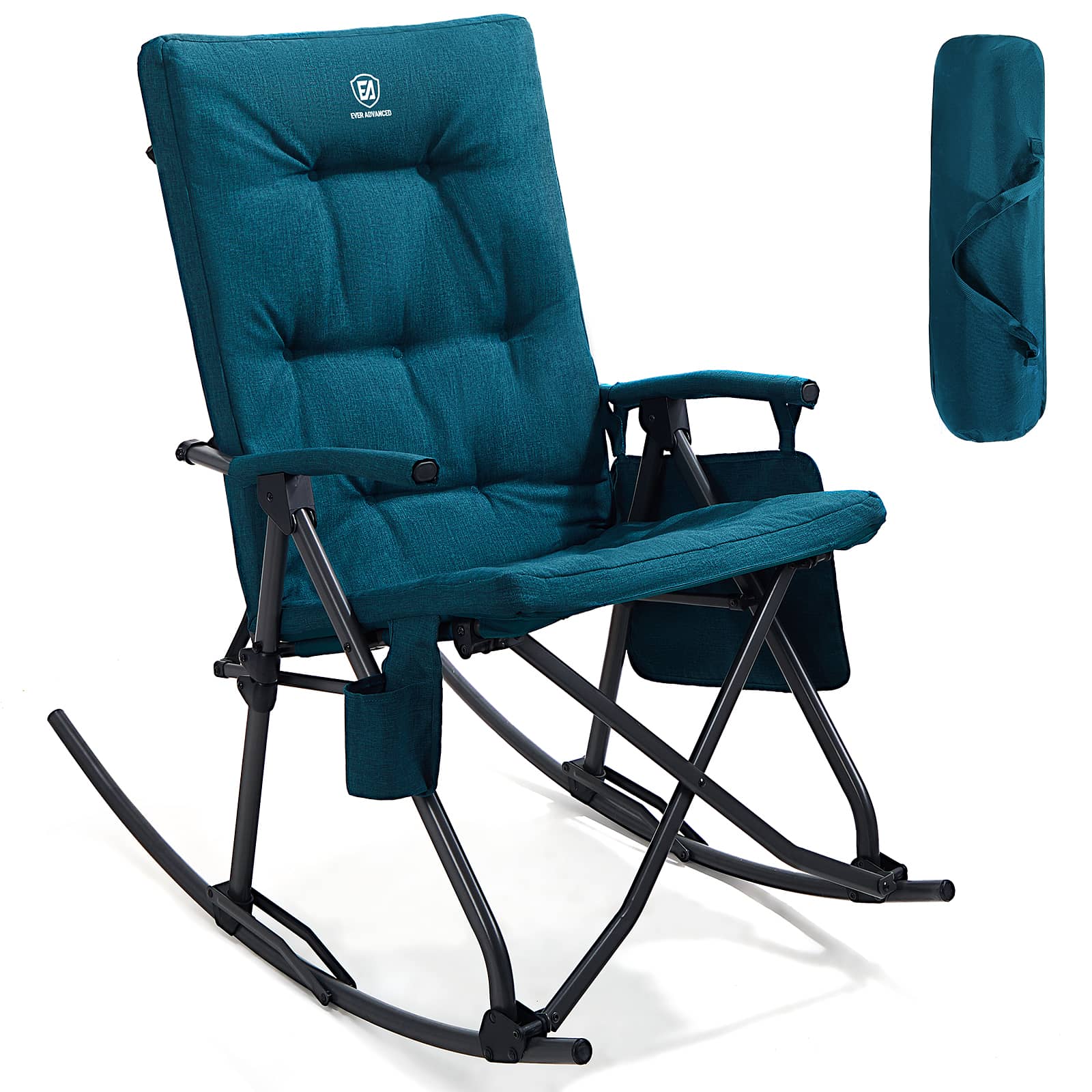 EVER ADVANCED Collapsible Patio Rocking Camping Chair - Portal Outdoors