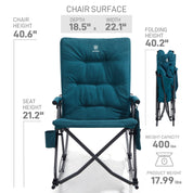 EVER ADVANCED Collapsible Patio Rocking Camping Chair - Portal Outdoors