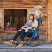 EVER ADVANCED Collapsible Patio Rocking Camping Chair - Rocking Chair