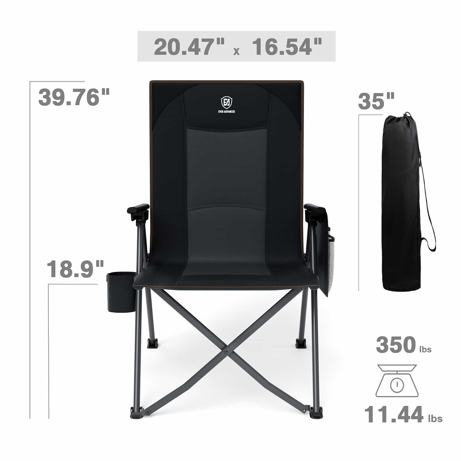 EVER ADVANCED Heated Reclining Camping Chair - Portal Outdoors