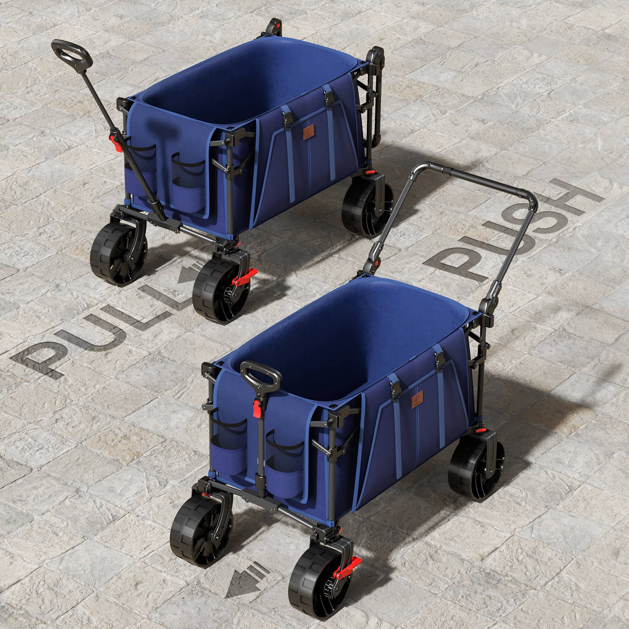 EVER ADVANCED Folding Camping Push Wagon - Portal Outdoors