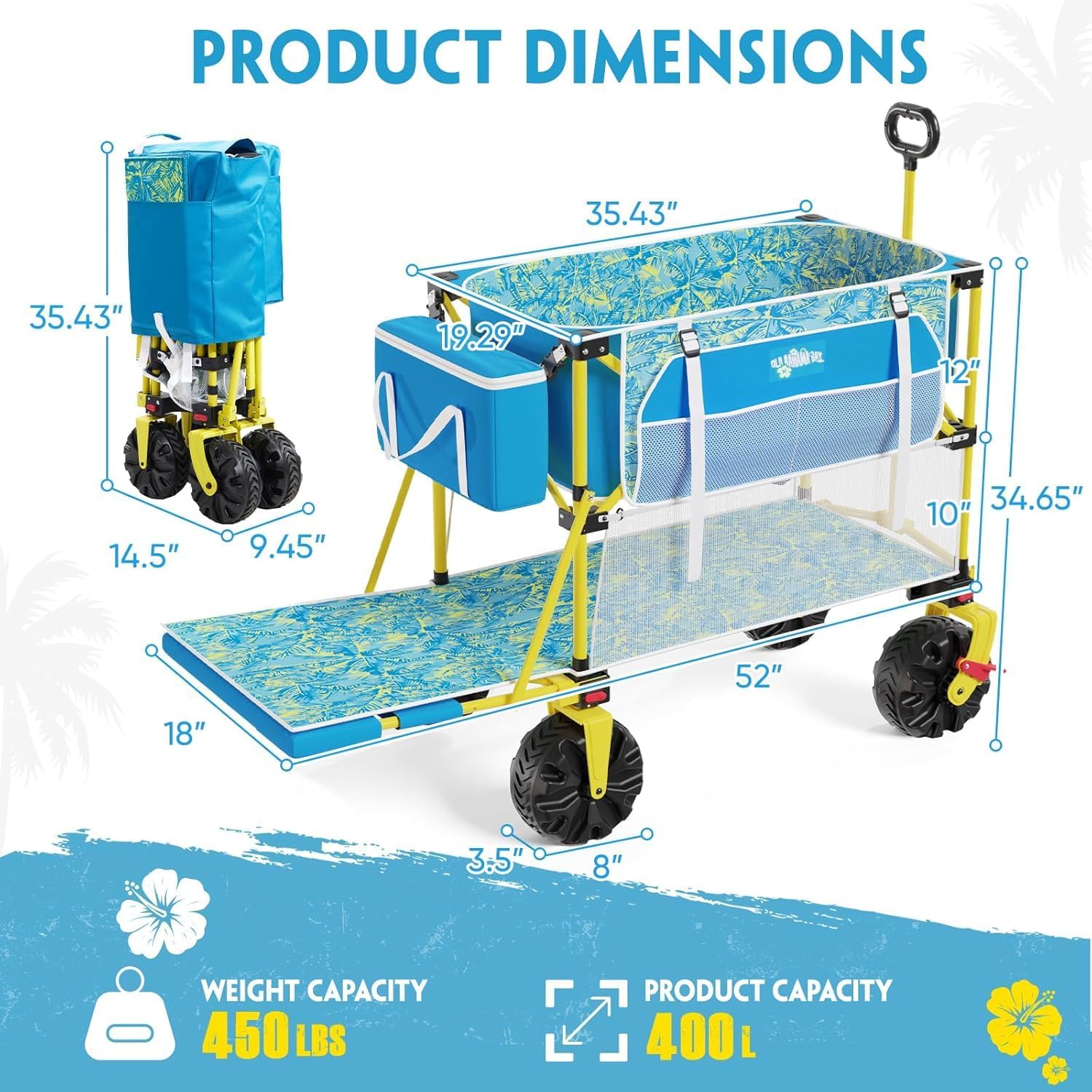 Old Bahama Bay Double Decker Beach Wagon With Storage Bag