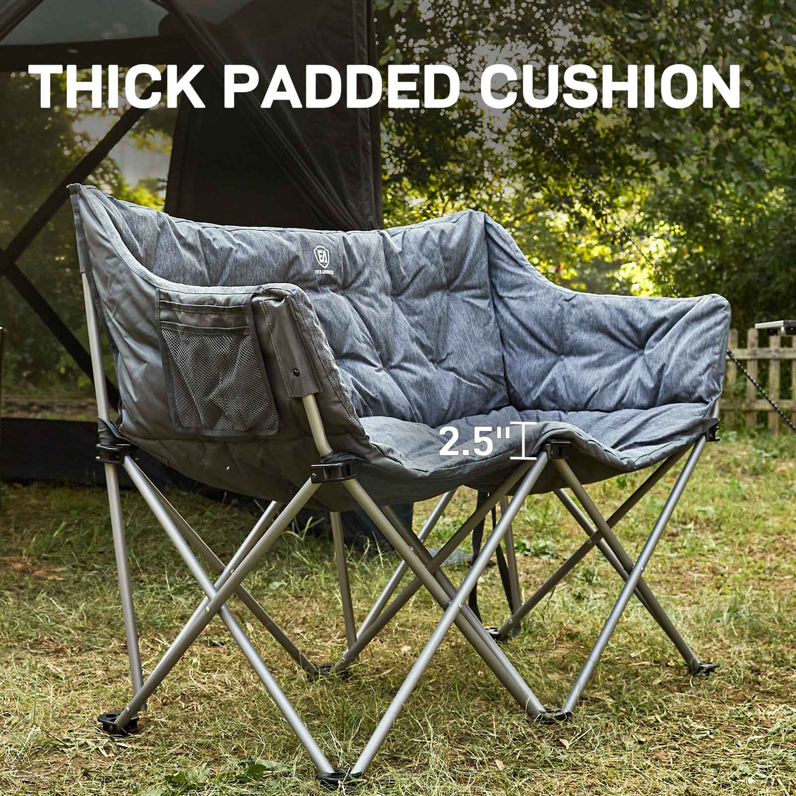 Padded double Camping Chair | EVER ADVANCED – Portal Outdoors