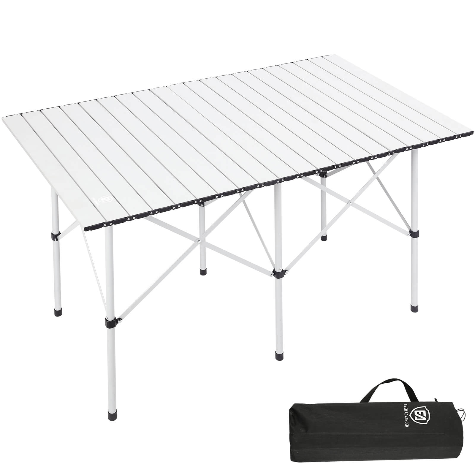 EVER ADVANCED Portable Roll-Up Camping Table