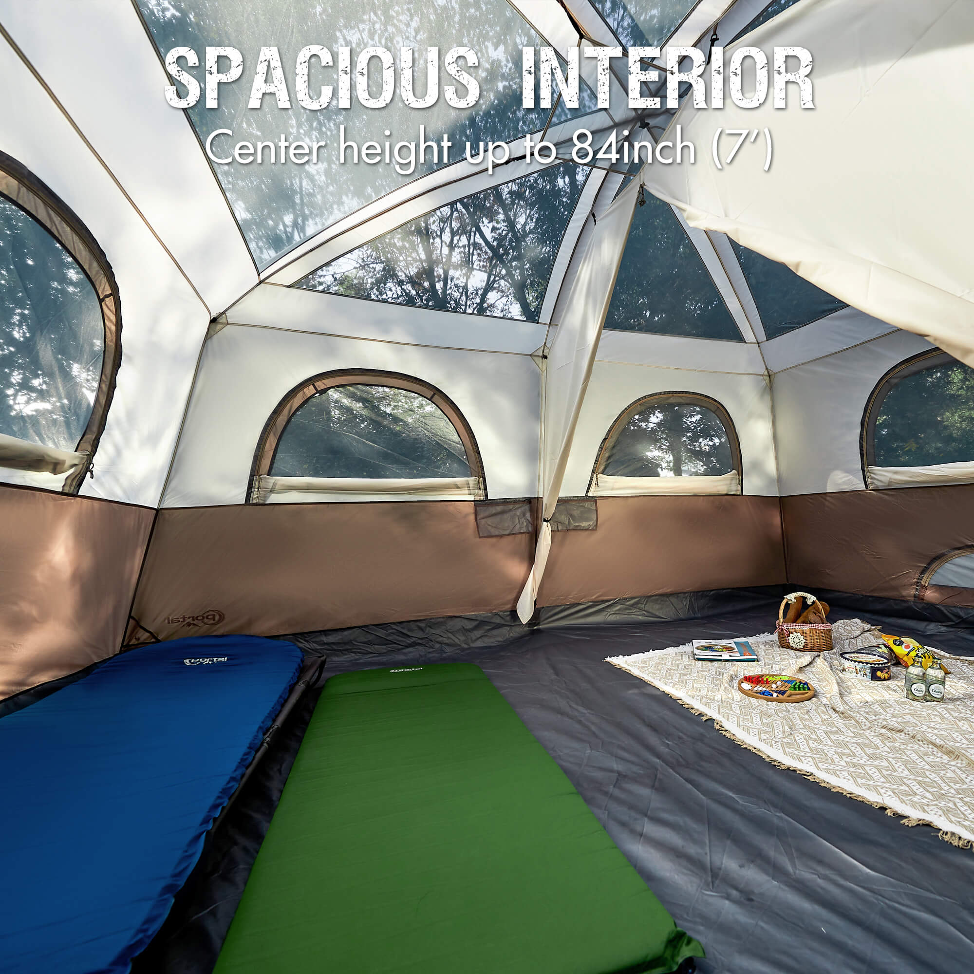 10 Person Family Cabin Tent With Porch - Portal Outdoors