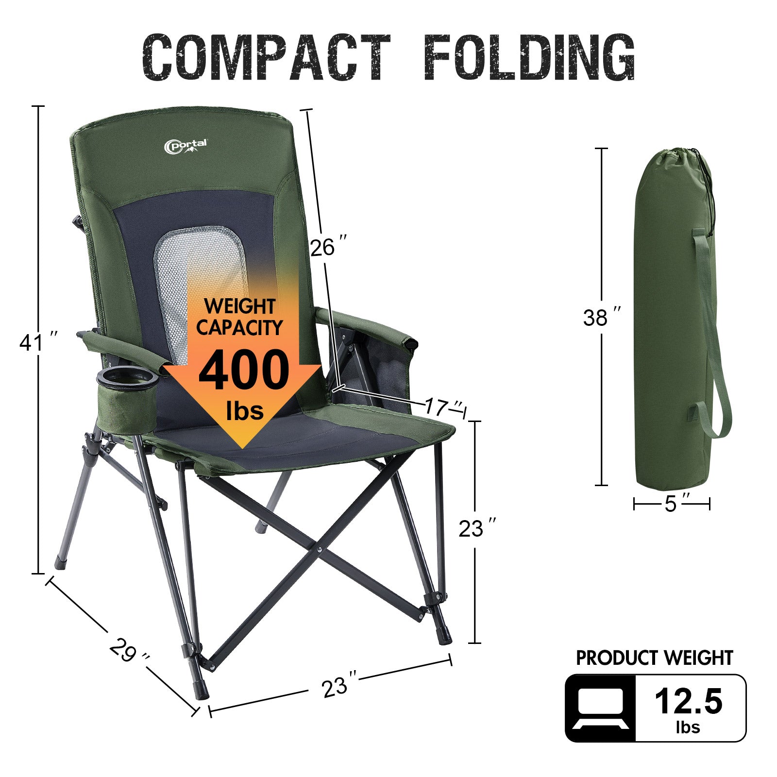 High Back Camp Chair - Portal Outdoors