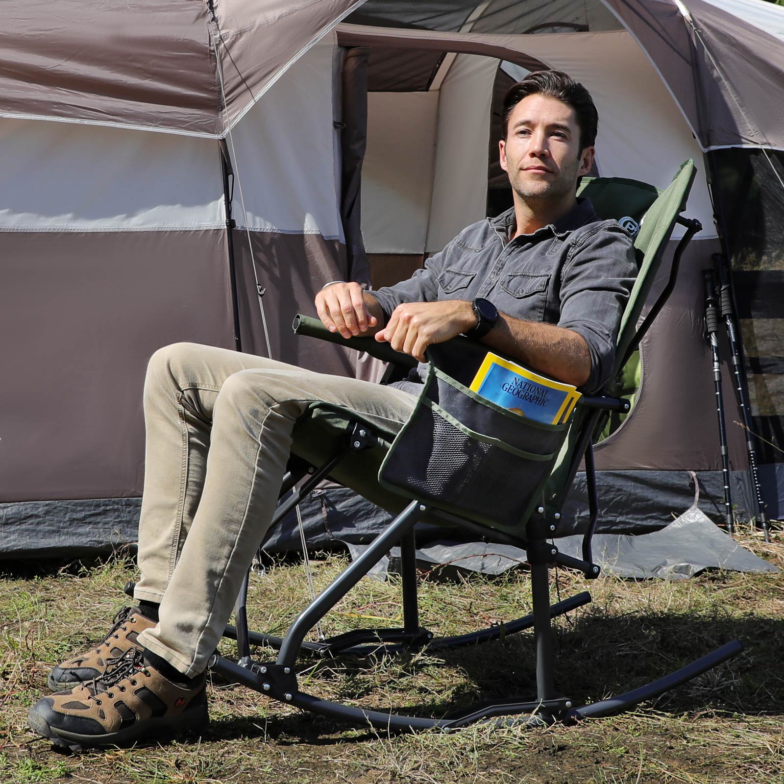 chair tent Folding Rocking Chair for Outdoor Camping Backyard