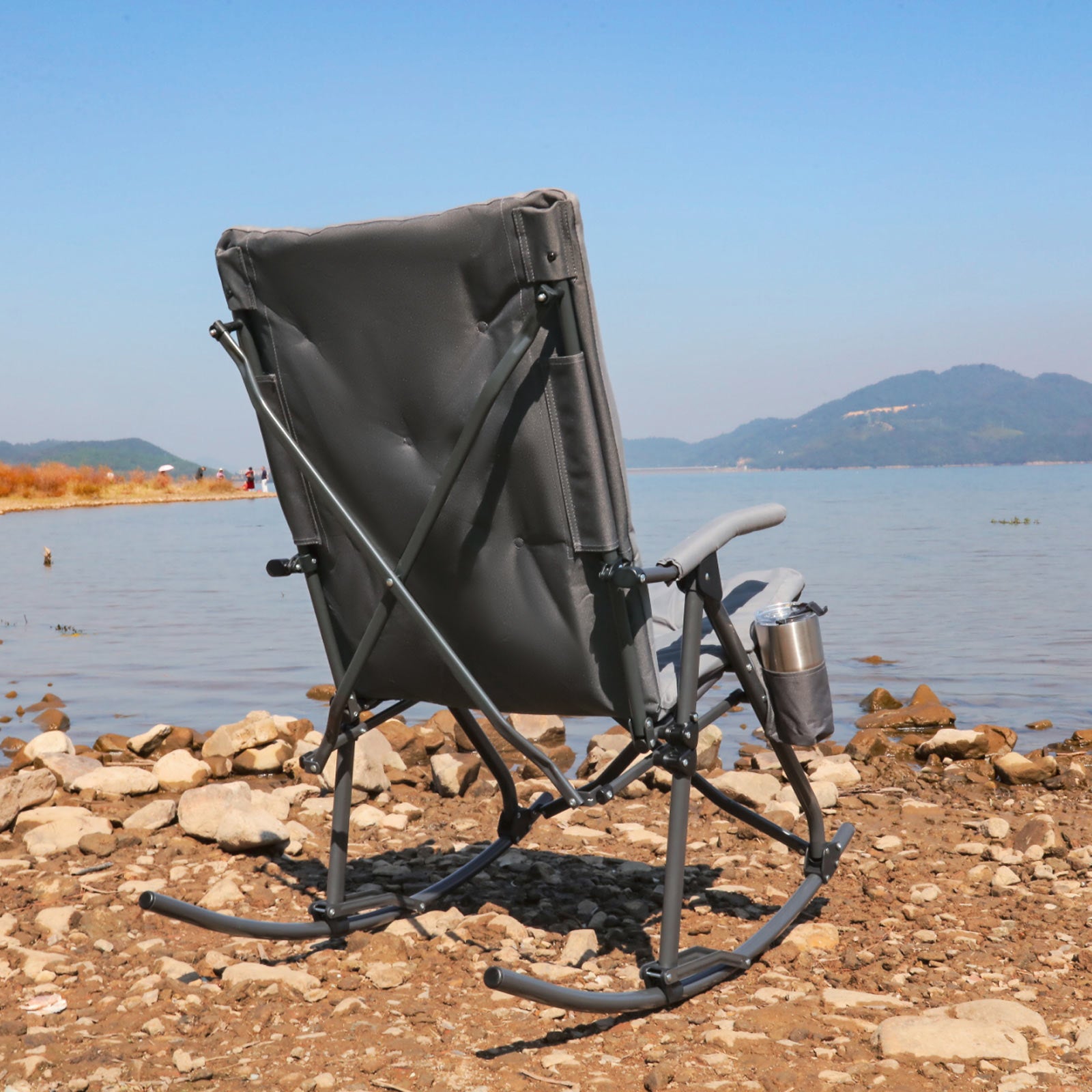 Foldable Padded Rocking Chair Folding Rocking Chair for Outdoor Camping Backyard | Portal Outdoors