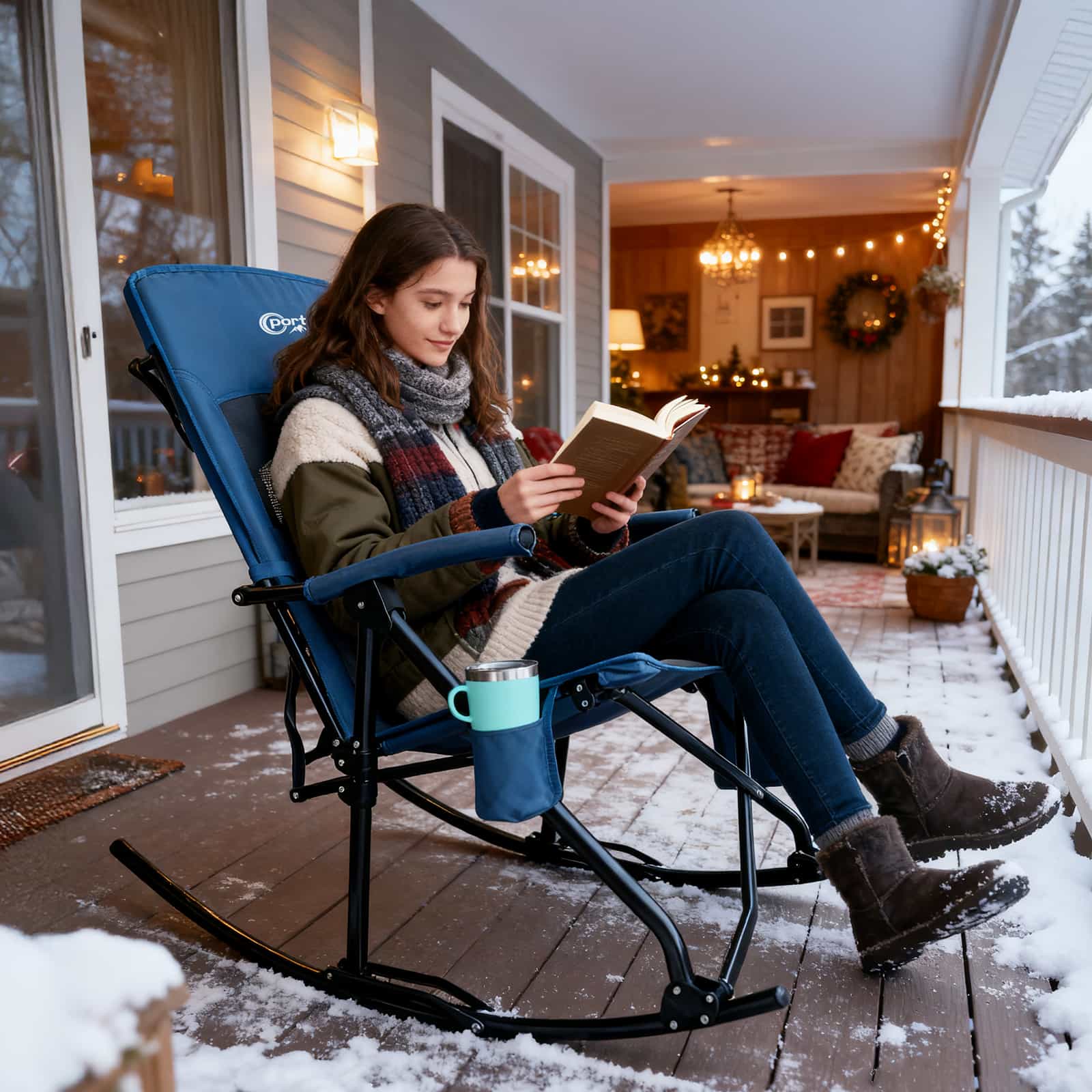 Portal Outdoors Portable Heated Rocking Camping Chair