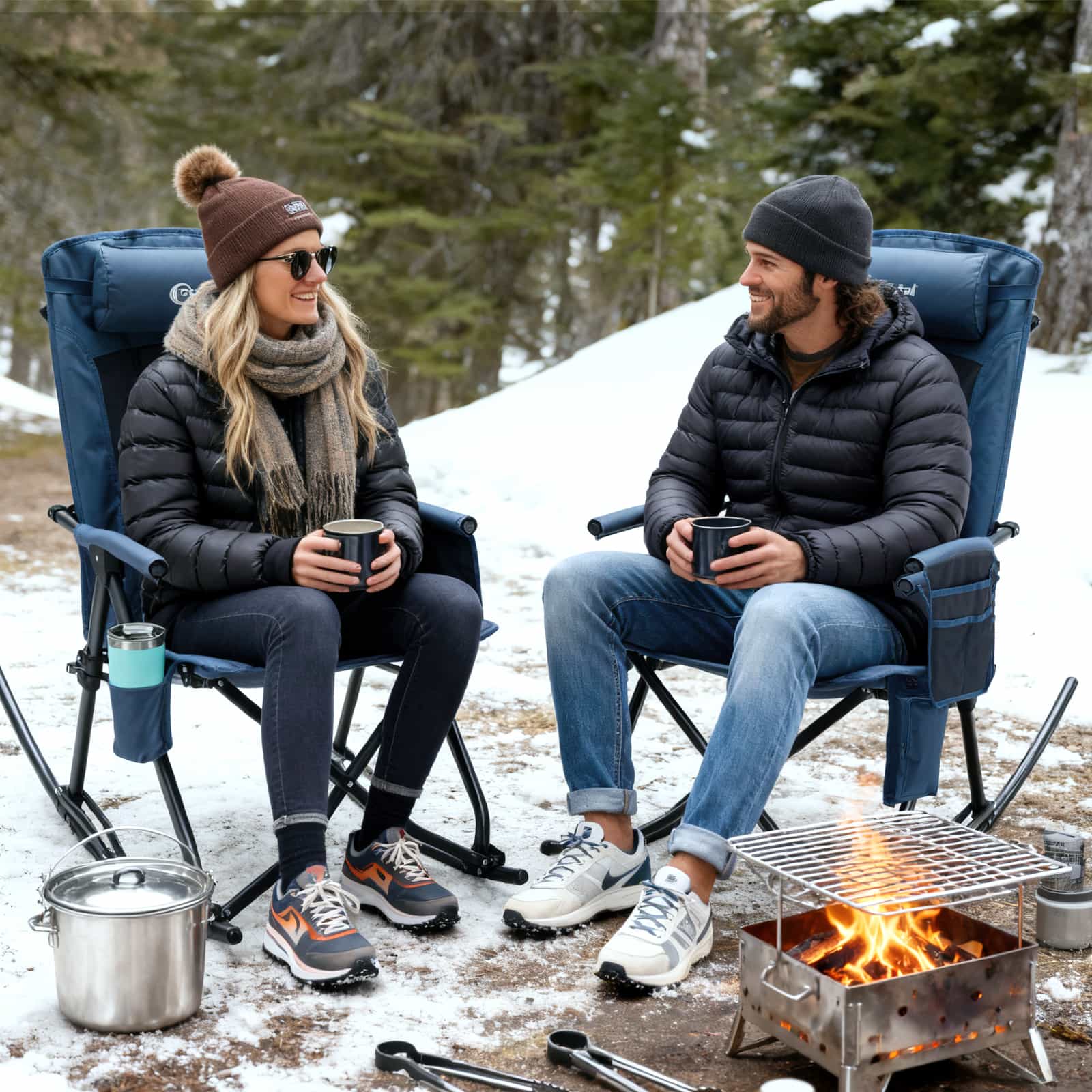 Portal Outdoors Portable Heated Rocking Camping Chair