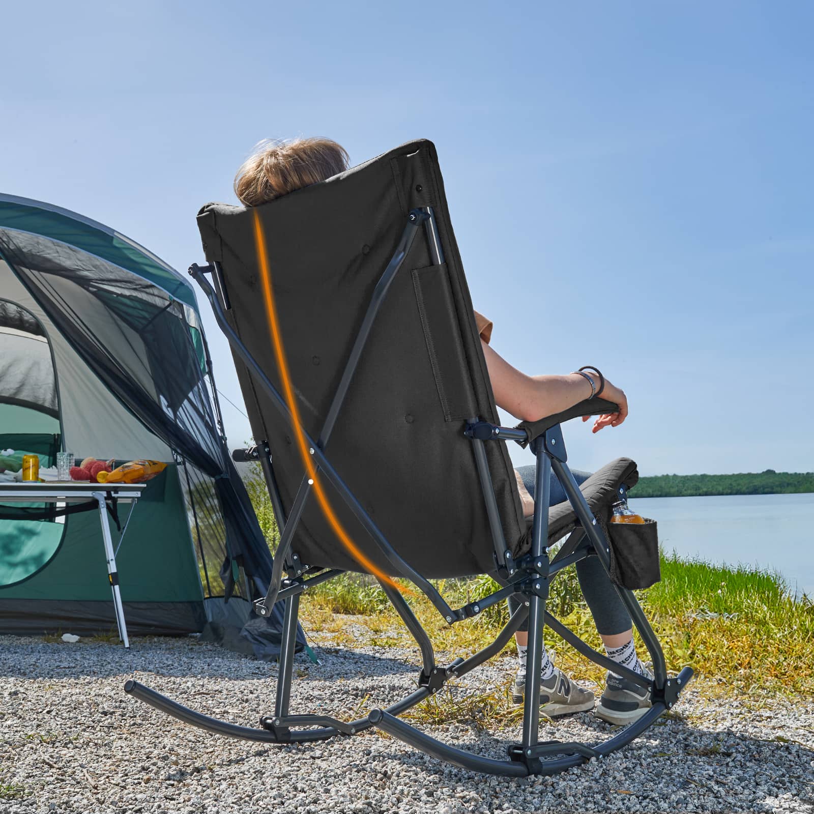 Folding Rocking Chair for Outdoor Camping Backyard | Portal Outdoors
