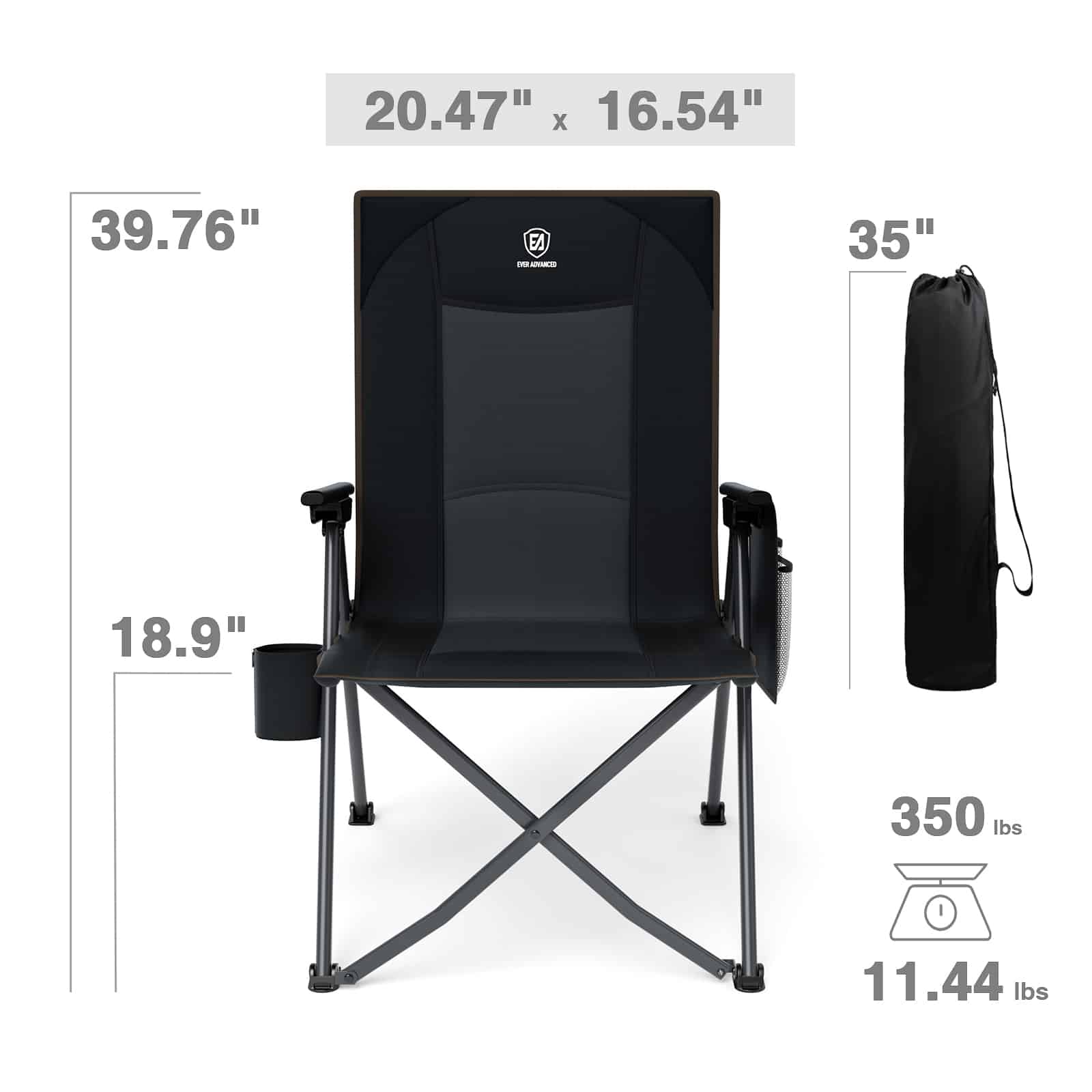 EVER ADVANCED Reclining Camping Chairs - Portal Outdoors