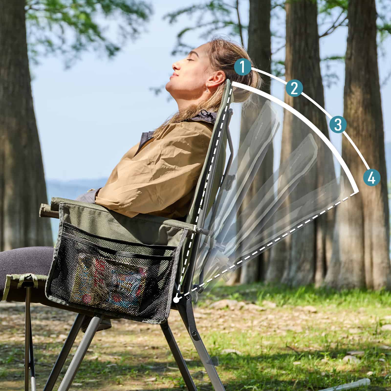 EVER ADVANCED Reclining Camping Chairs - Portal Outdoors