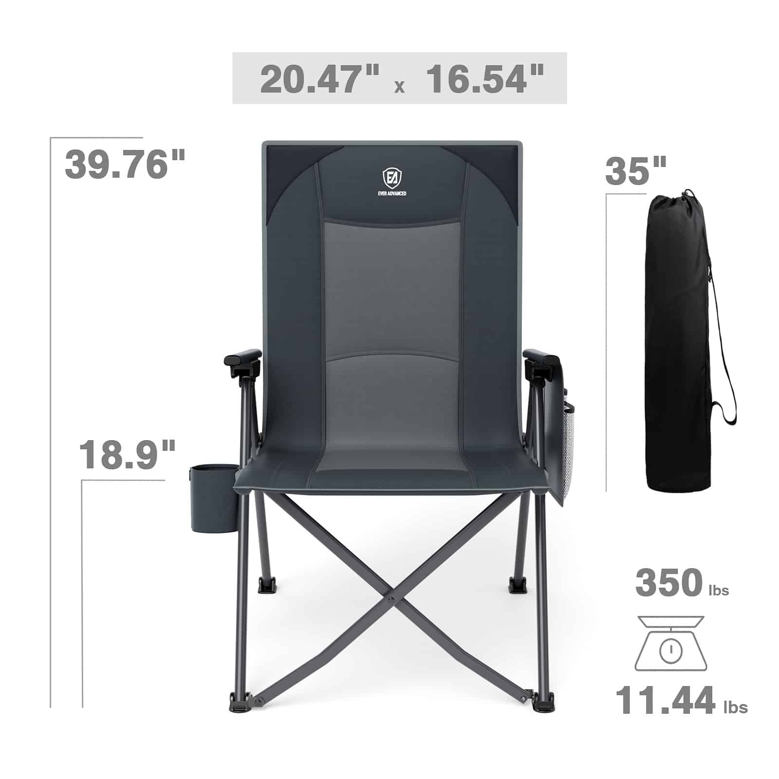 EVER ADVANCED Reclining Camping Chairs - Portal Outdoors