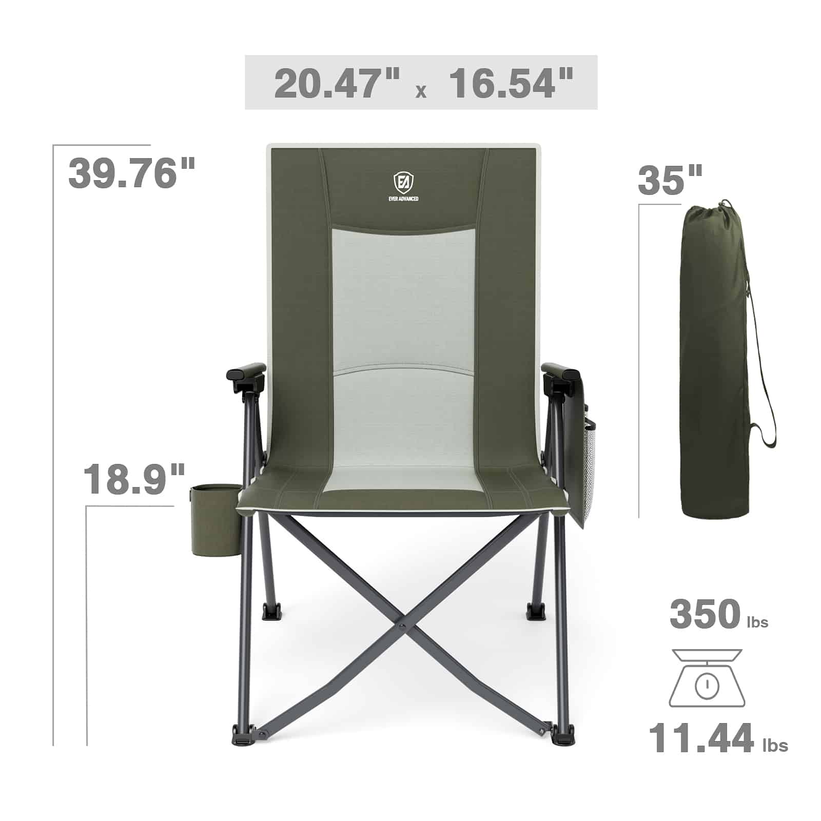 EVER ADVANCED Reclining Camping Chairs - Portal Outdoors