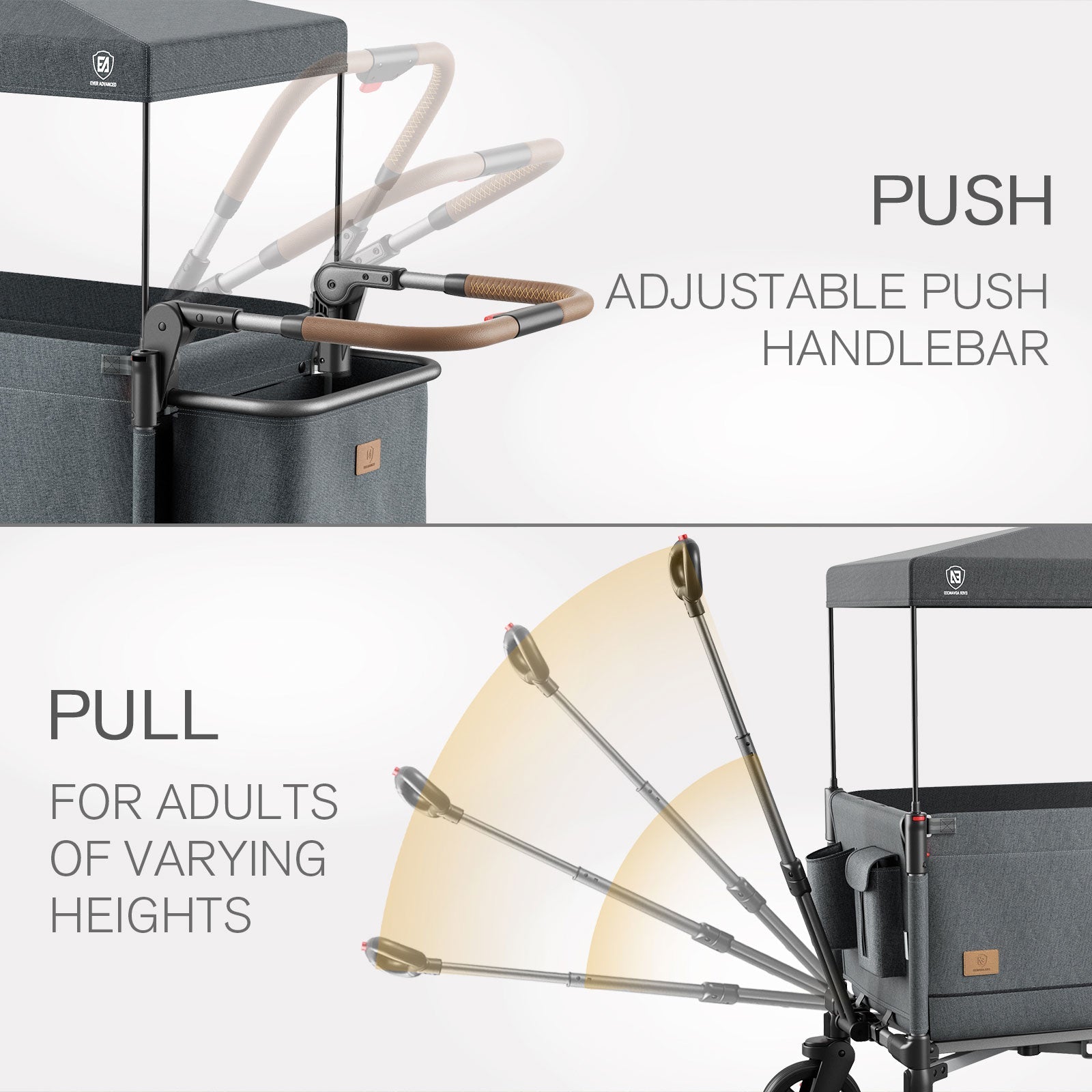 EVER ADVANCED Side - Unzip Wagon Stroller - Portal Outdoors