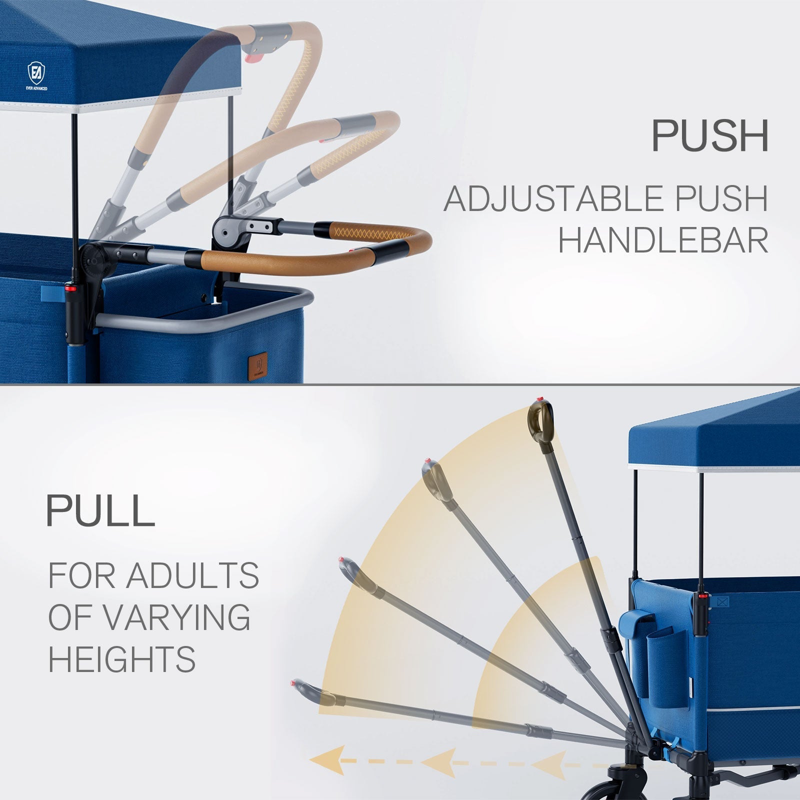 EVER ADVANCED Side - Unzip Wagon Stroller - Portal Outdoors