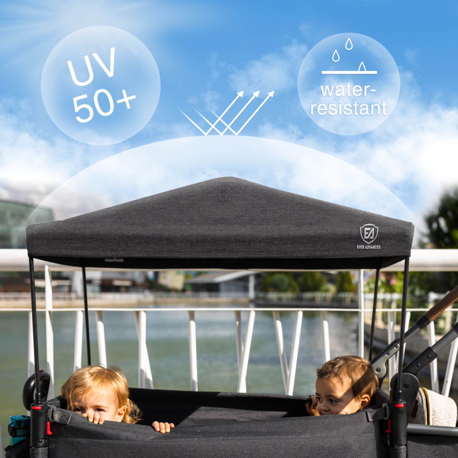 EVER ADVANCED Side - Unzip Wagon Stroller - Portal Outdoors