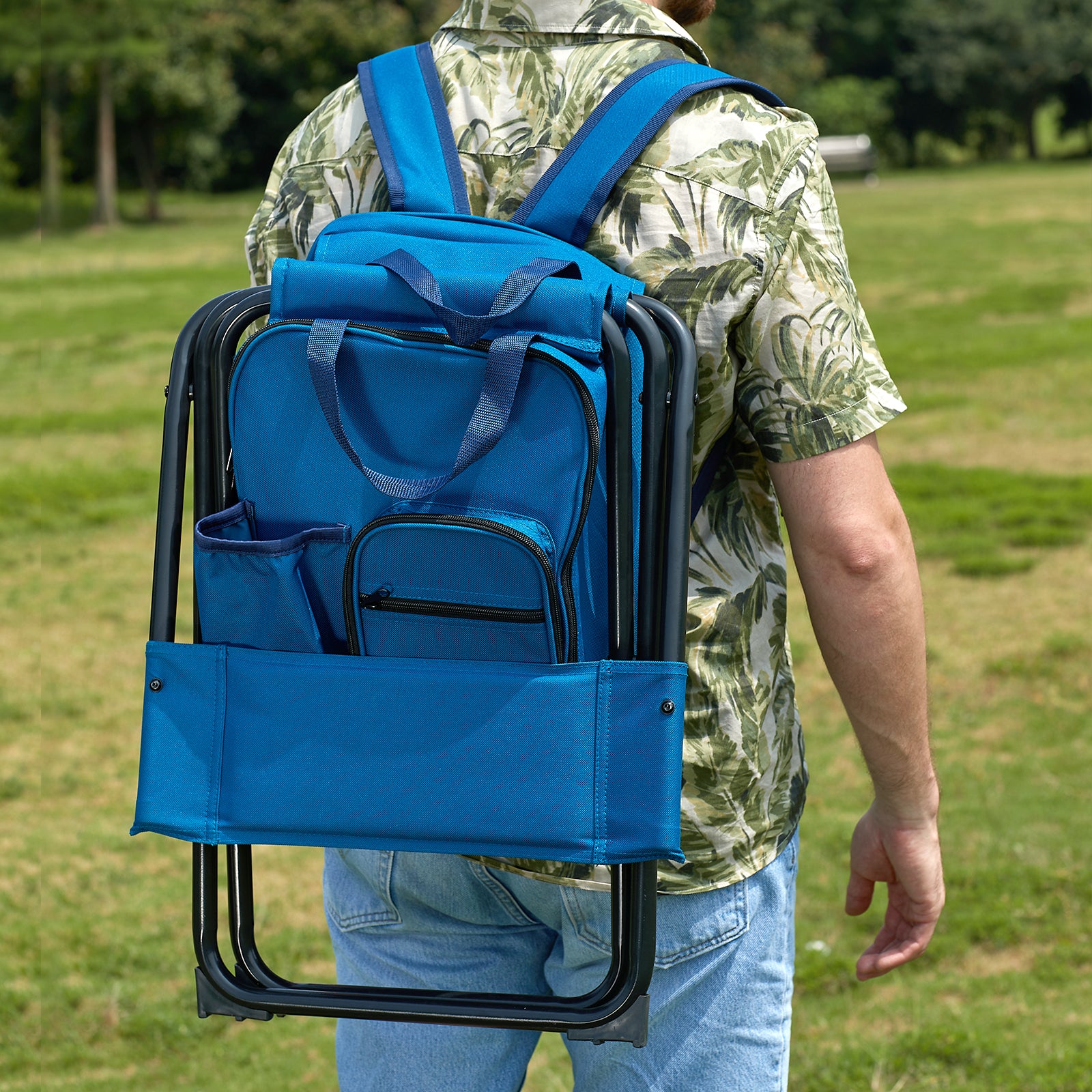 backpack compact travel chare Portal Outdoors Backpack Cooler Fishing Chair