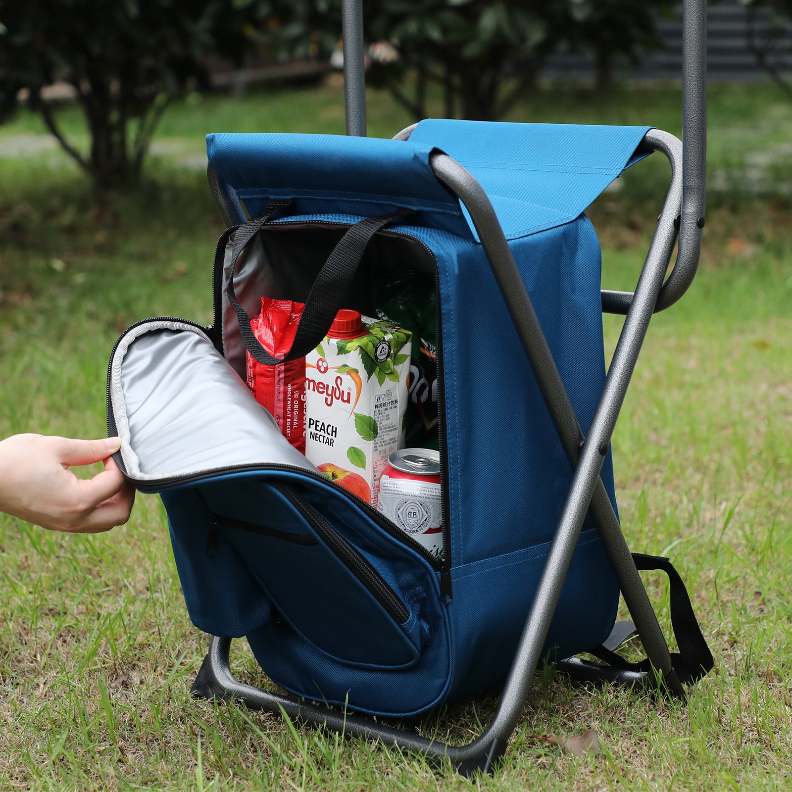 Best Backpack Cooler Chair | Portal Outdoors Navy Blue