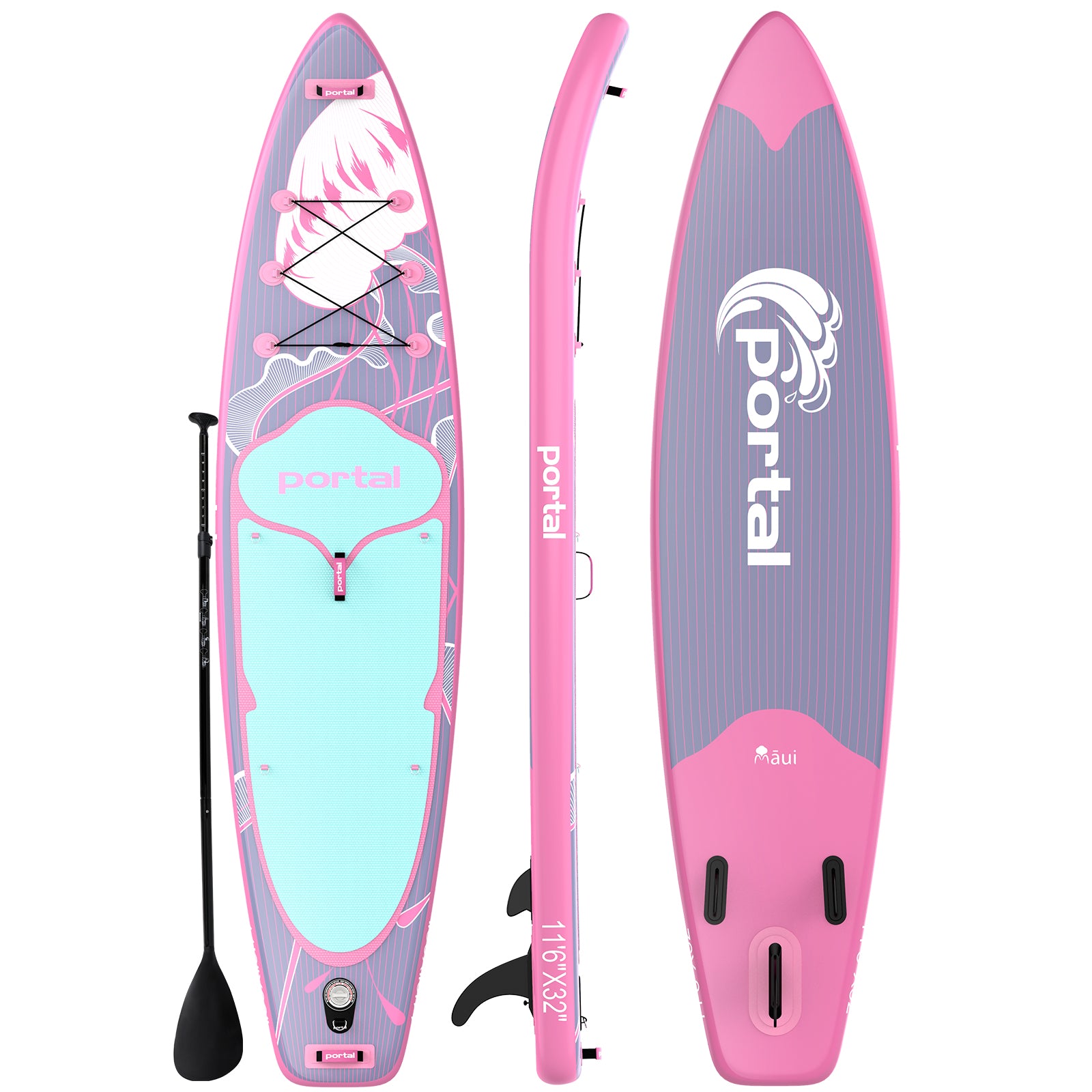 Portal Outdoors Māui Inflatable Stand Up Paddle Board 11'6"x32"x6"