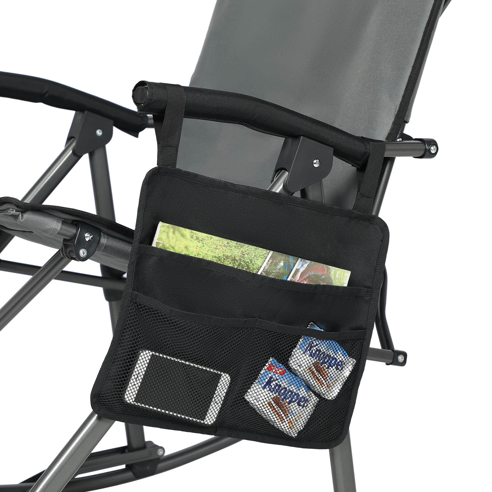 Oversized Folding Camping Rocker – Portal Outdoors Black