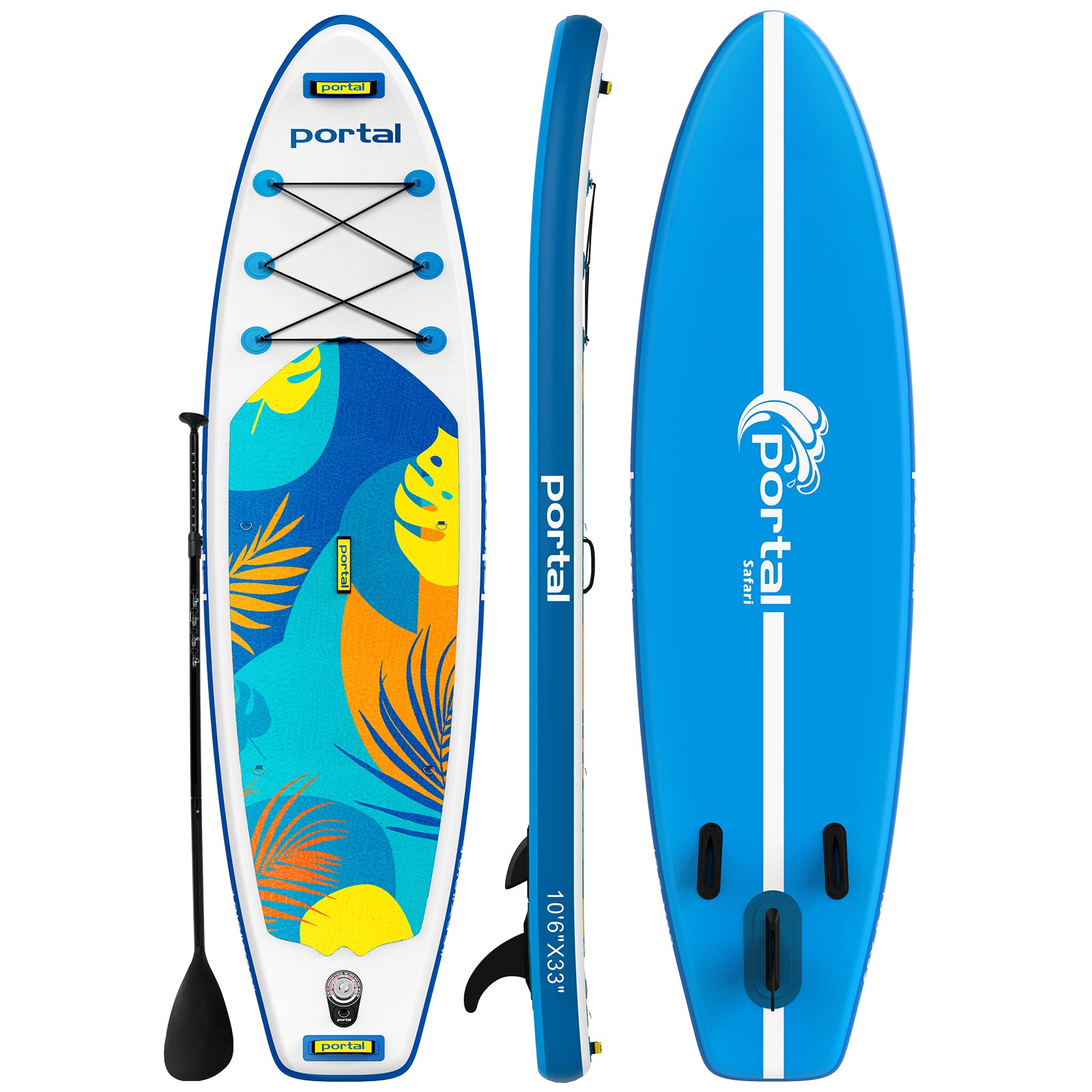 Portal Outdoors Safari Inflatable Stand Up Paddle Board 10'6"x33"x6"