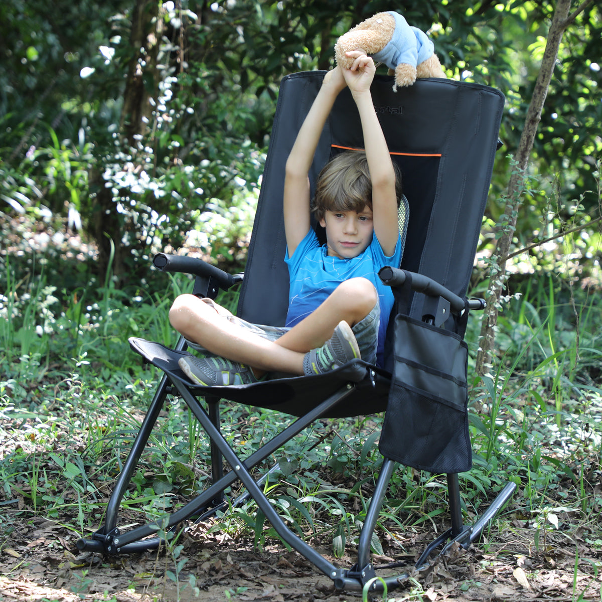Heavy Duty Folding Camping Rocking Chair – Portal Outdoors Black