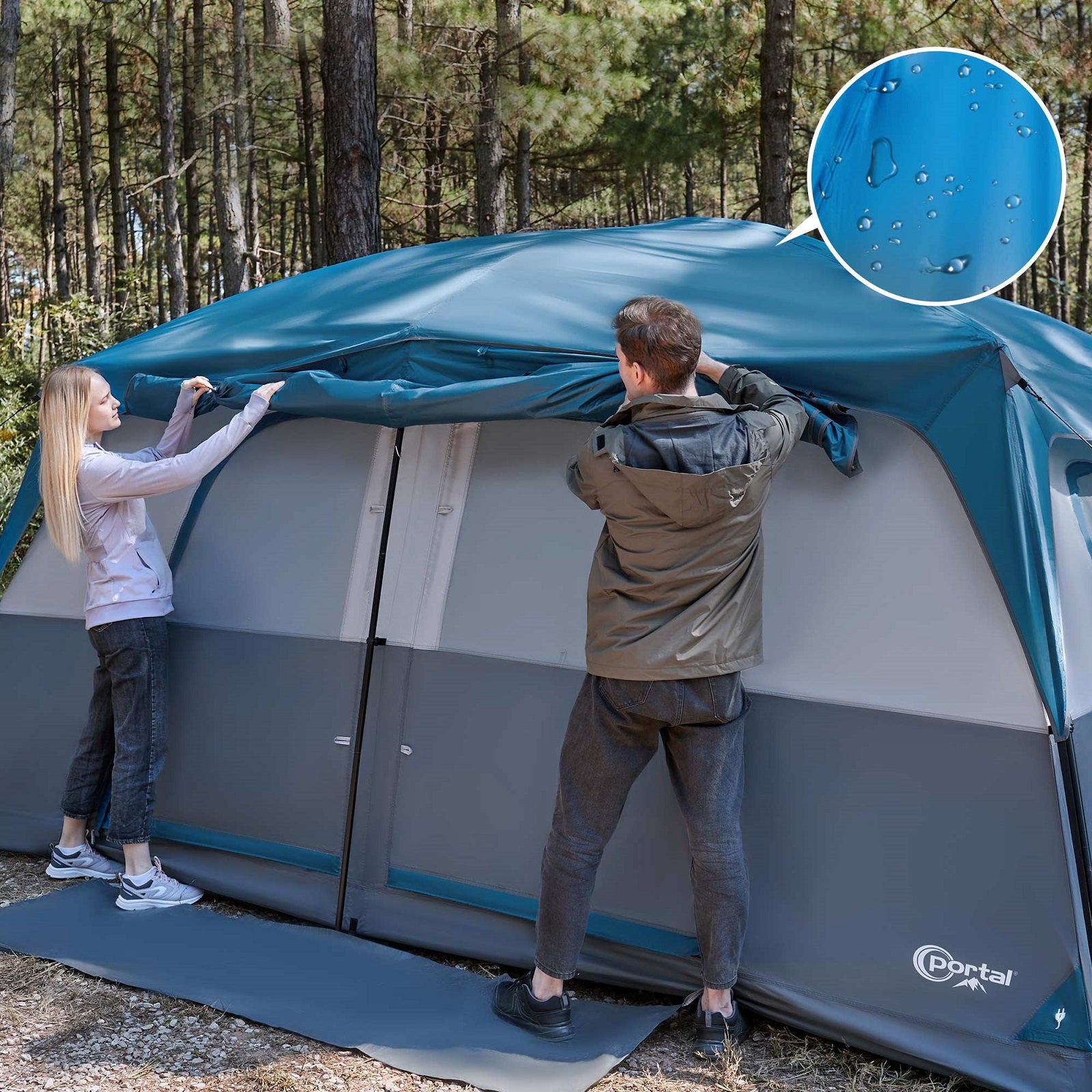 10 Person Family Cabin Tent With Porch - Portal Outdoors